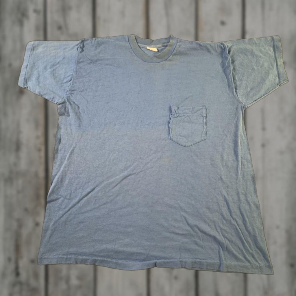 Vintage VINTAGE Our Best Blue Pocket T-Shirt Mens XL 90s Cotton Crew Neck Short Sleeve Size US XL / EU 56 / 4 - 1 Thumbnail