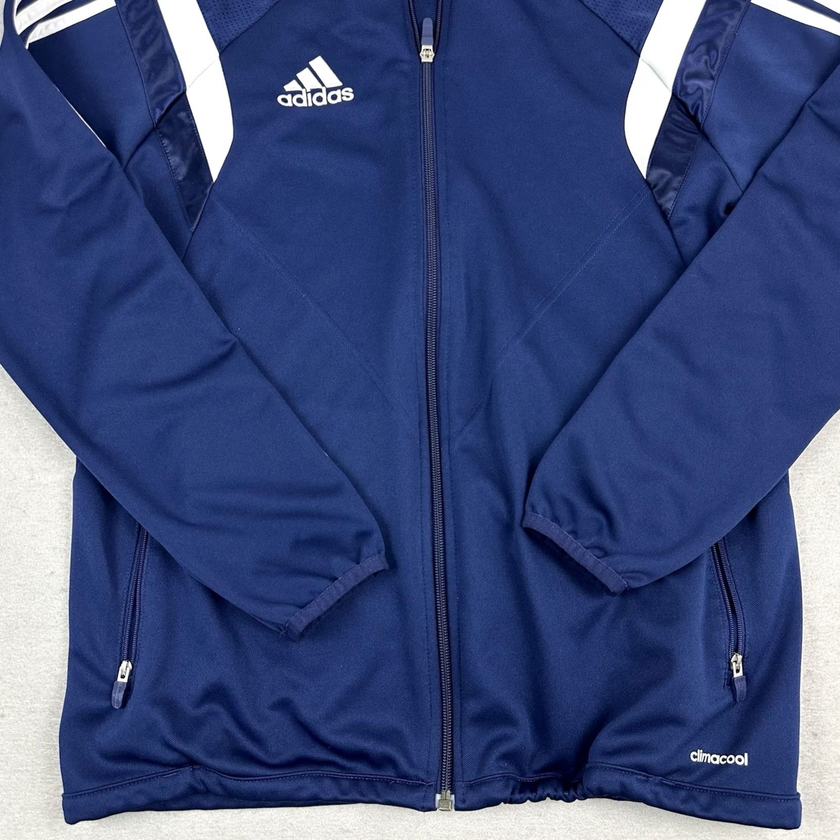 Adidas Adidas Track Jacket Mens Small Blue ClimaCool Full Zip Athletic 3 Stripes S Size US S / EU 44-46 / 1 - 3 Thumbnail