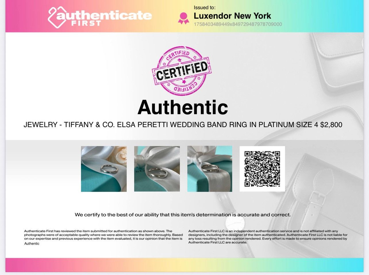 Tiffany & Co. Tiffany & Co. Elsa Peretti Ring in Platinum size 4 $2,800 Size ONE SIZE - 4 Thumbnail