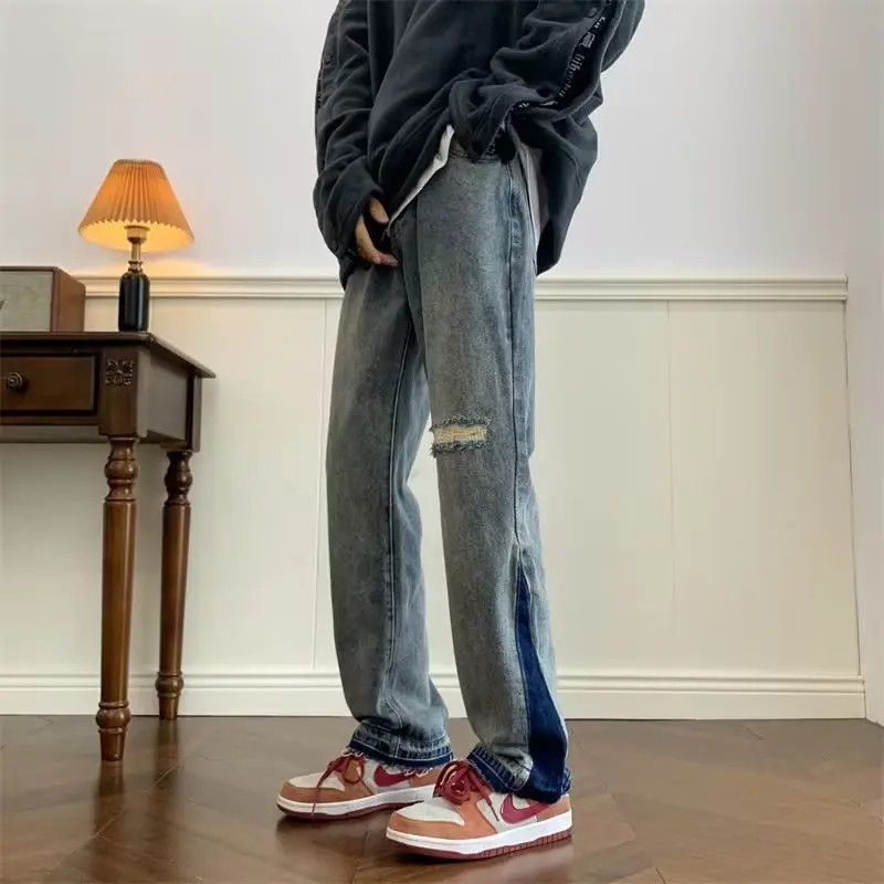 Japanese Brand Loose straight leg wide leg high street jeans Size US 32 / EU 48 - 4 Thumbnail
