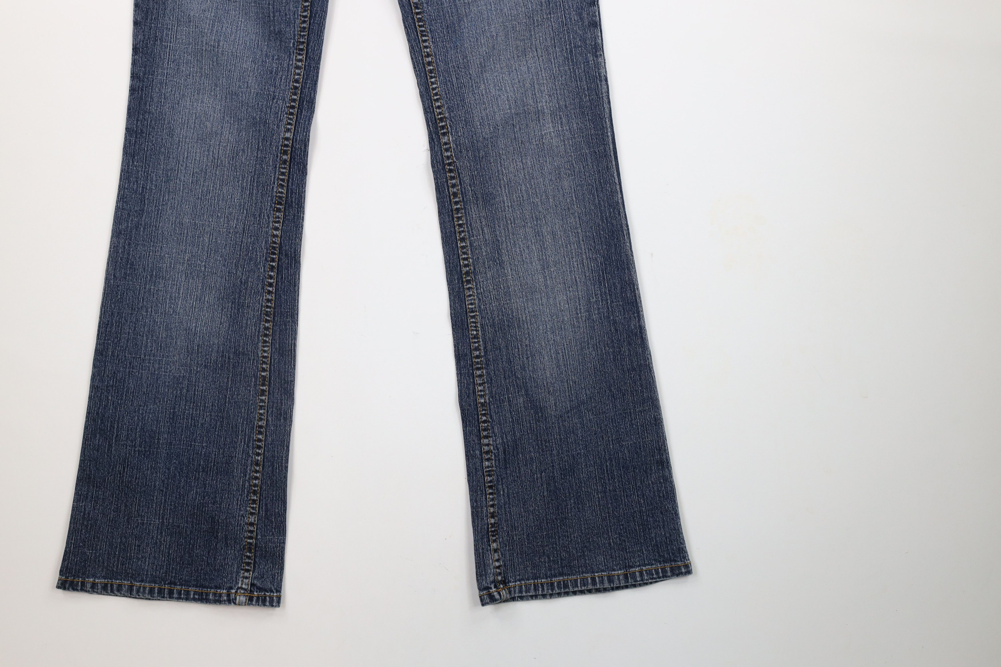 Vintage Vintage 90s Y2K Streetwear Stretch Flared Denim Jeans Blue Size 30" / US 8 / IT 44 - 4 Thumbnail