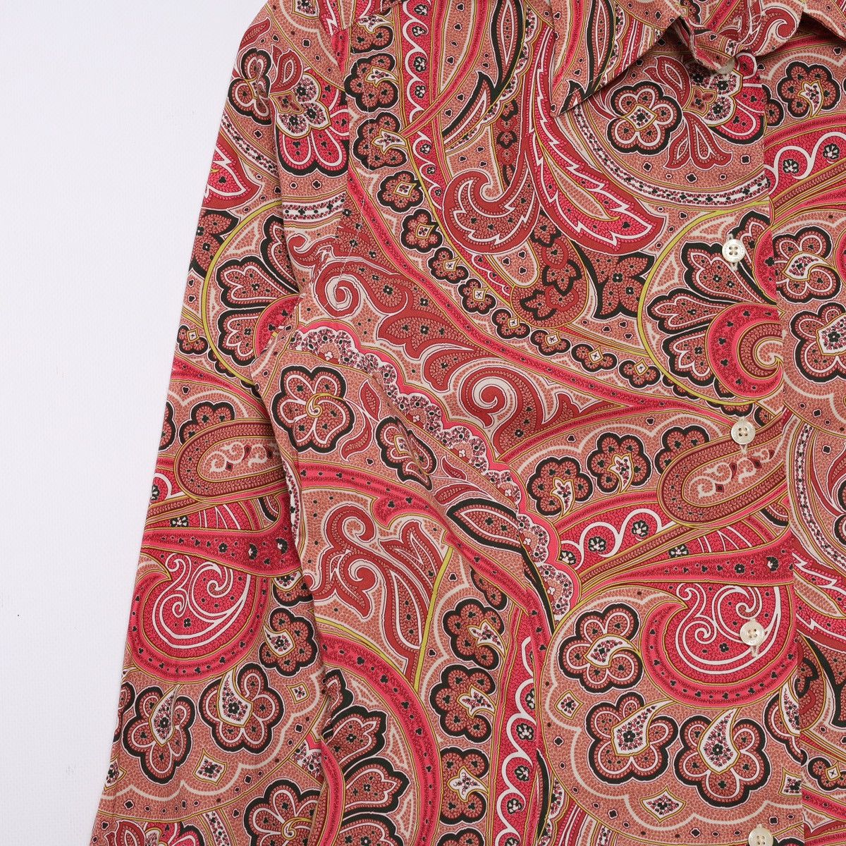 Etro Etro Milano Printed Floral Pattern Shirt Button Red Pink Size S / US 4 / IT 40 - 6 Thumbnail