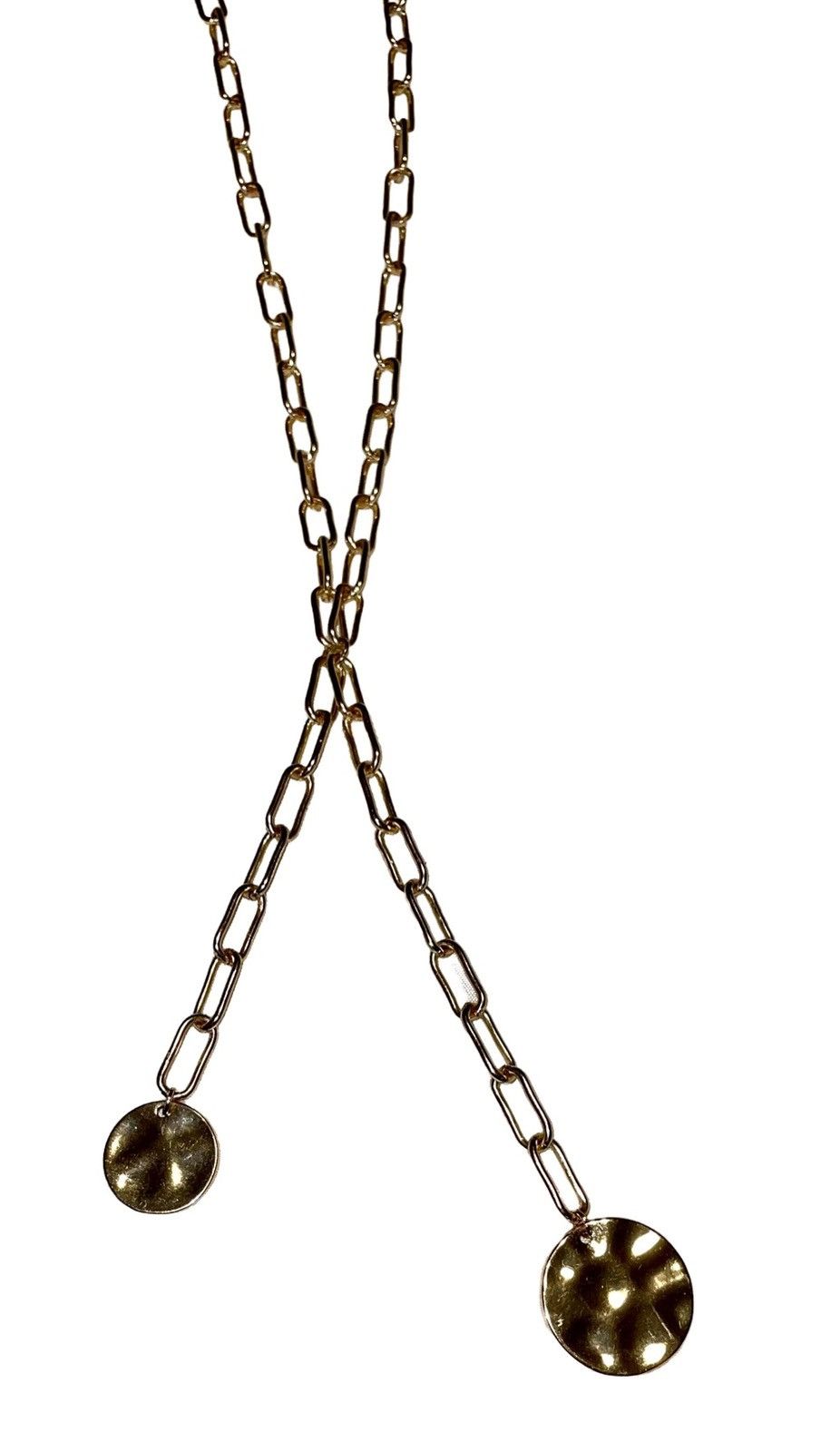 Other Adornia Paperclip Disc Long Lariat Necklace NEW Size ONE SIZE - 10 Thumbnail