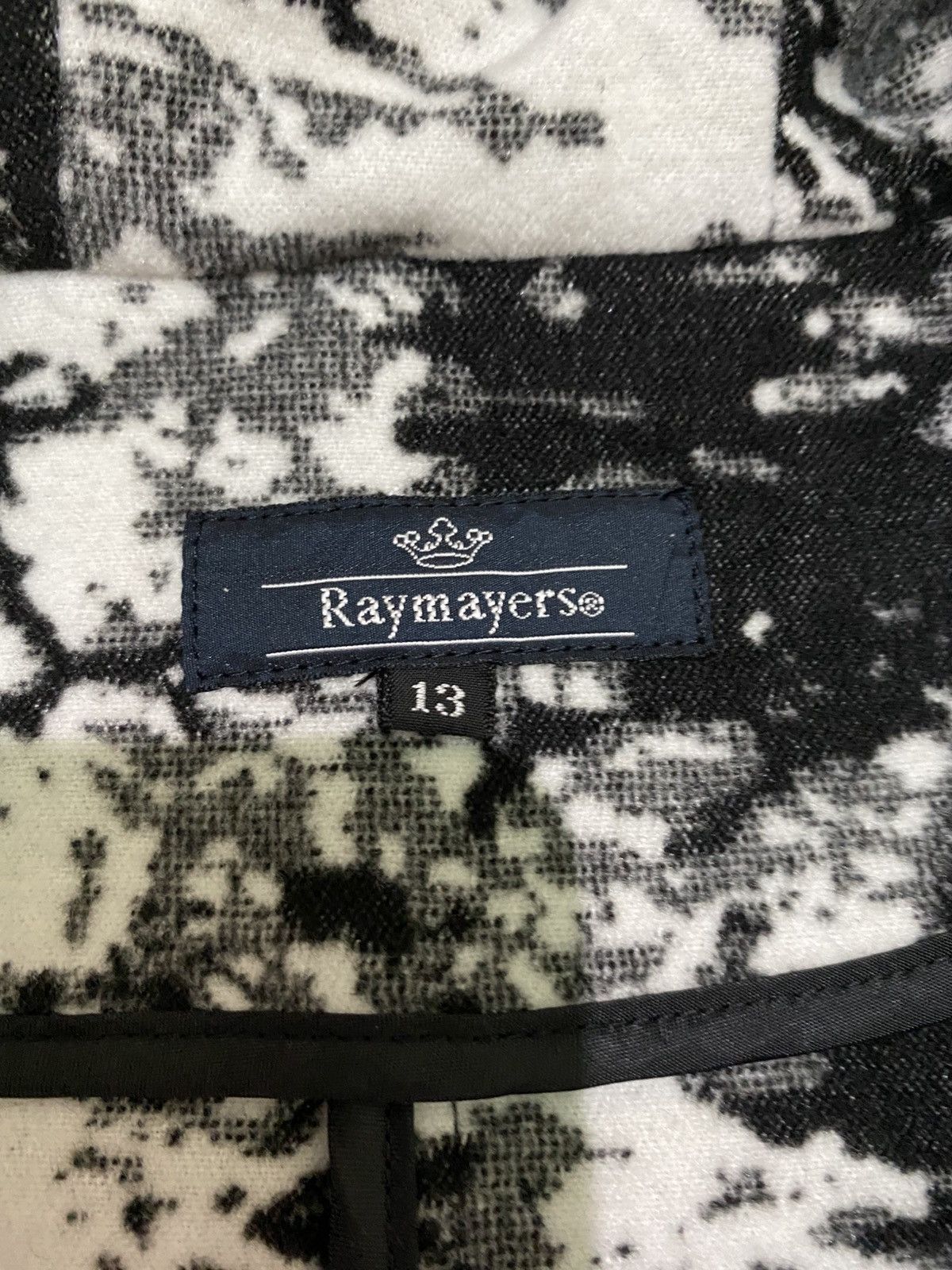 Japanese Brand Fur Raymayers Fabric From ITALY Monochrome Jacket Zip Hoodie Size US M / EU 48-50 / 2 - 11 Thumbnail