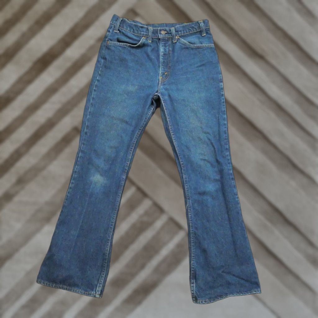 Levi's VINTAGE Levi's Jeans 32x32 Men Blue Denim Flared 70s Orange Tab 646 0217 Pockets Functional Size US 31 - 1 Thumbnail