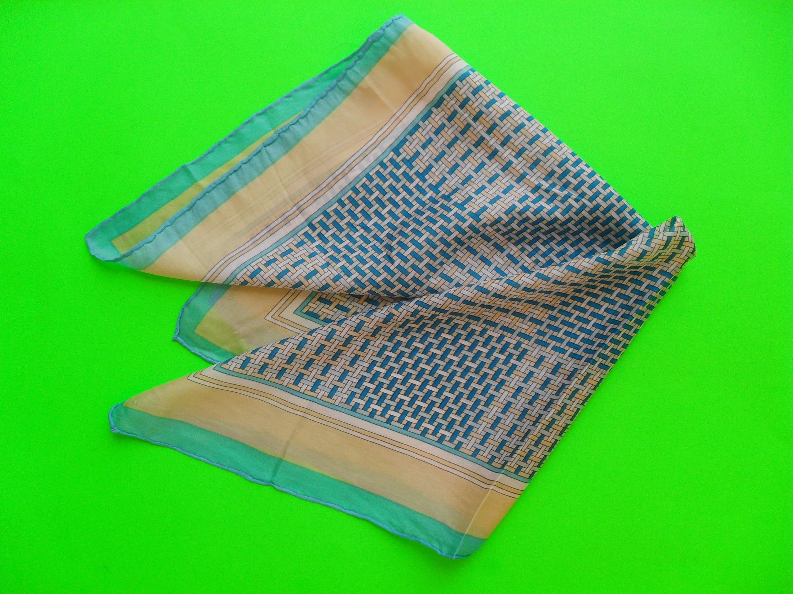 Other Very soft pure silk travel square vintage scarf. Size ONE SIZE - 4 Thumbnail