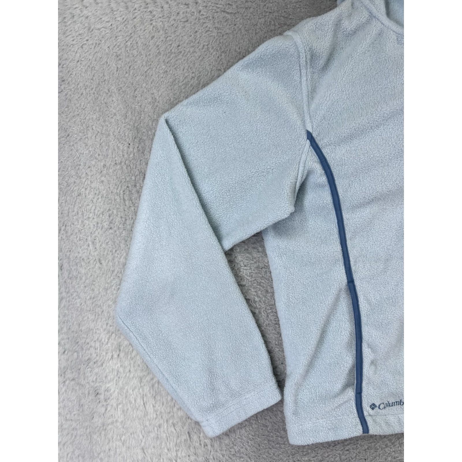 Vintage Columbia Blue Jacket Women Extra Large Hooded Pockets Hike Cozy Fleece Polyester Size XL / US 12-14 / IT 48-50 - 7 Thumbnail