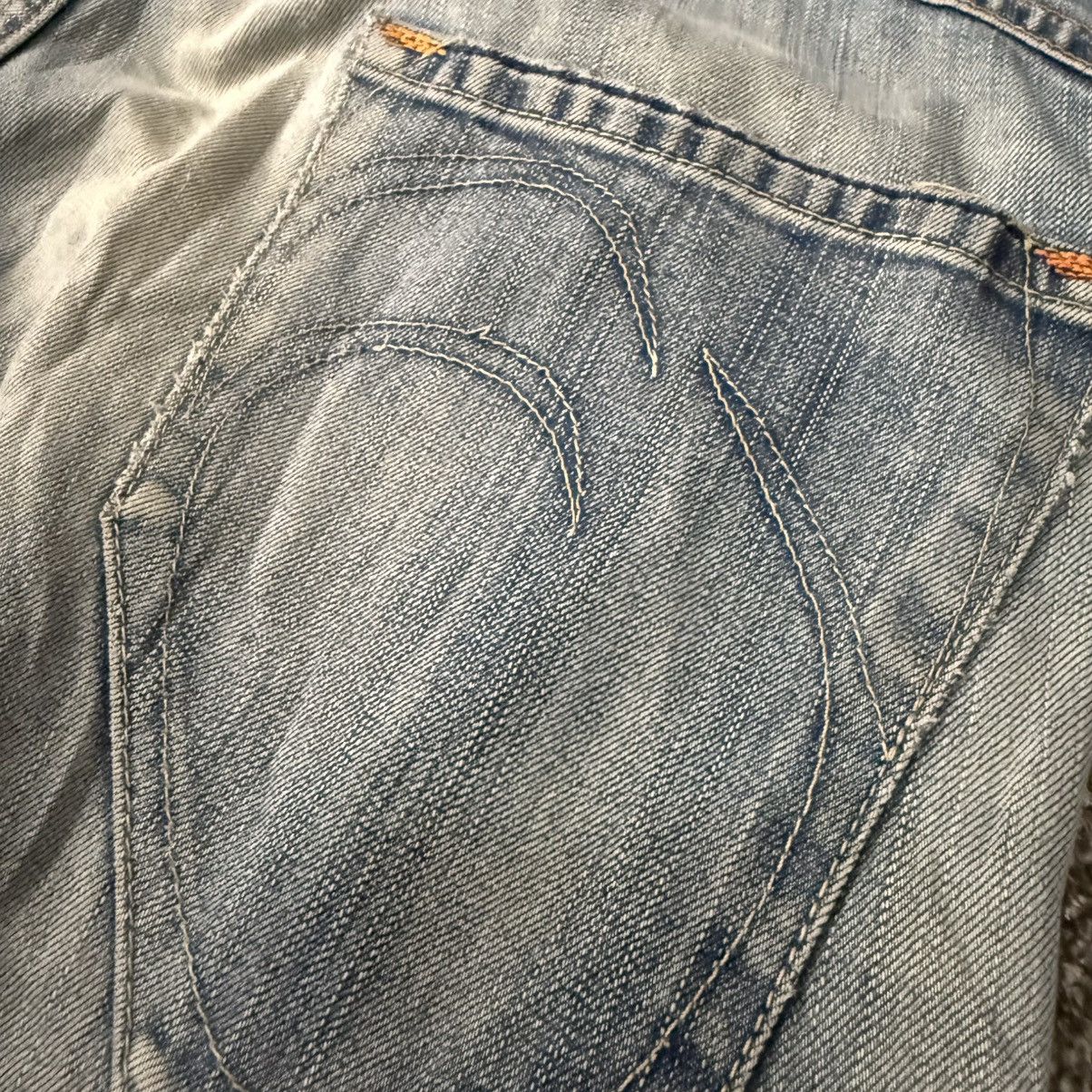 Affliction 🇯🇵 Vintage 90s Edwin Function Twisted Leg Distressed Denim Size US 34 / EU 50 - 8 Thumbnail