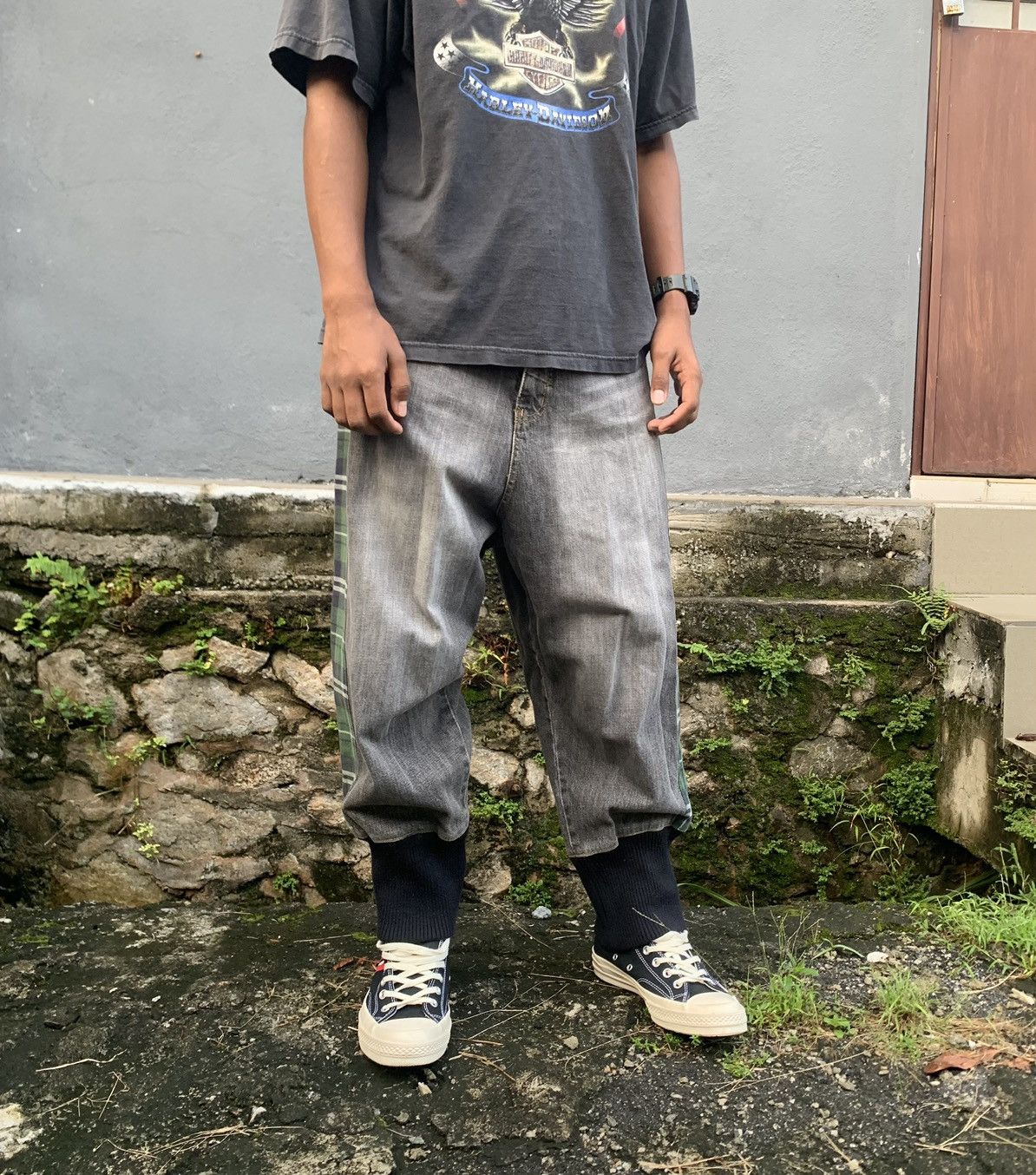 Vintage 👹Vintage Washed Faded Y2k Baggy Jogger Jeans Size US 32 / EU 48 - 3 Thumbnail