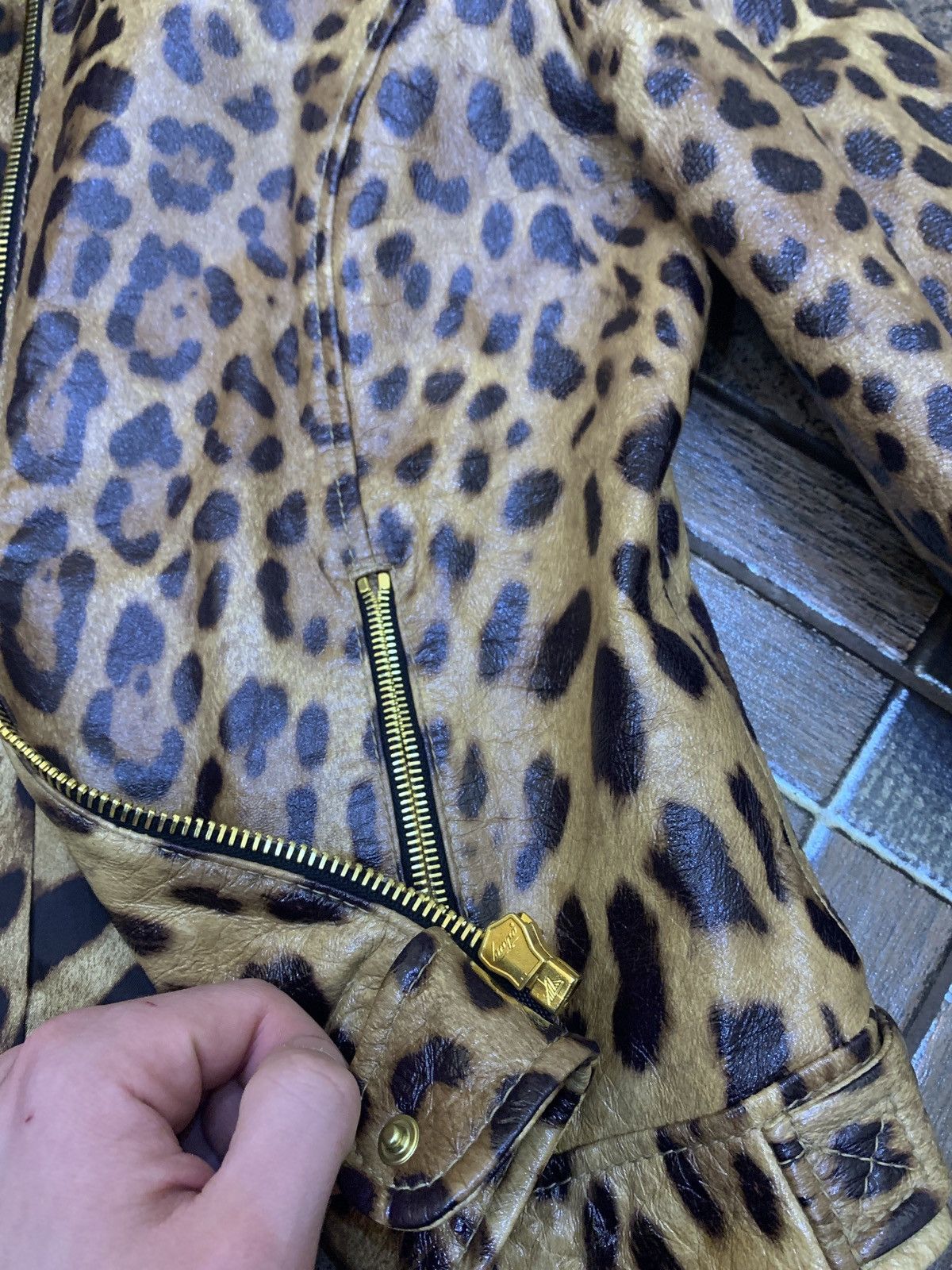 Dolce & Gabbana D&G Leopard Leather Jacket Size L / US 10 / IT 46 - 4 Thumbnail