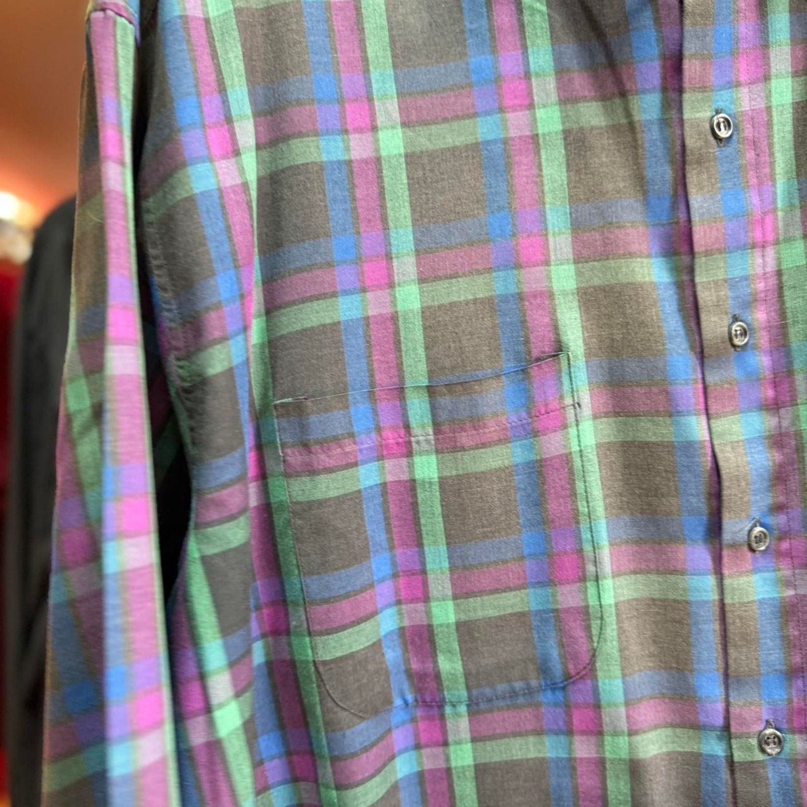 Vintage Vintage 90s Plaid Button Up Shirt Size US XL / EU 56 / 4 - 4 Thumbnail