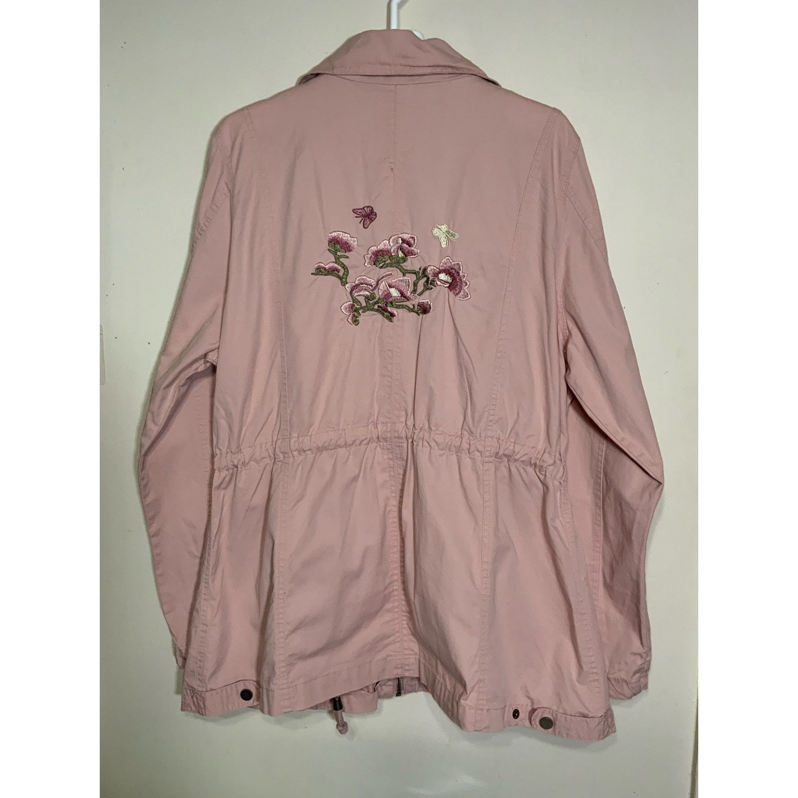 Unknown London Ashley Floral Embroidered Pink Jacket Lightweight Women’s XL Size XL / US 12-14 / IT 48-50 - 2 Thumbnail