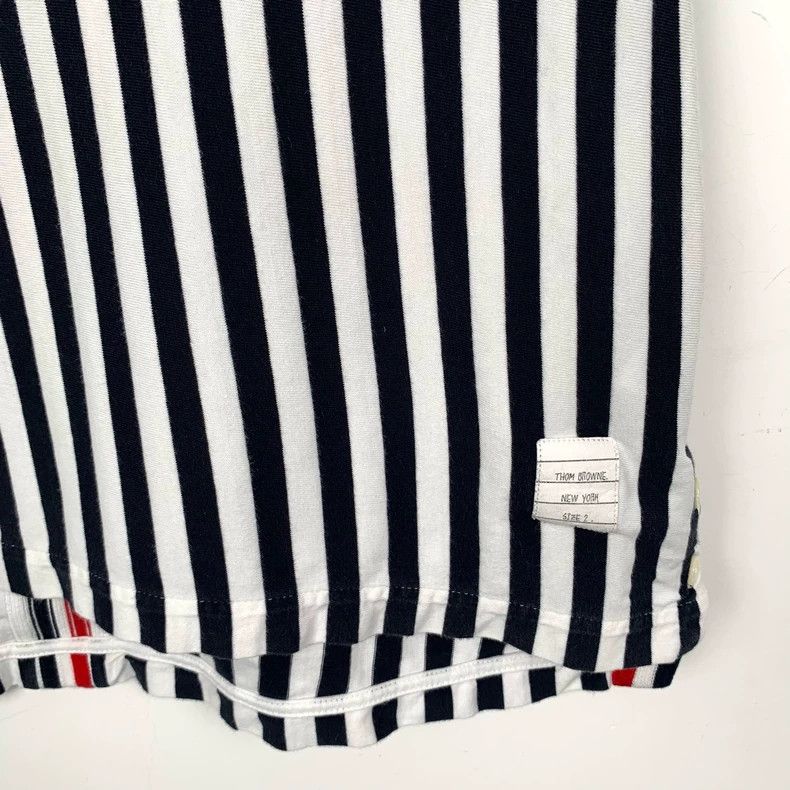 Thom Browne Thom Browne Black and white striped round-neck cotton short Size US M / EU 48-50 / 2 - 4 Thumbnail