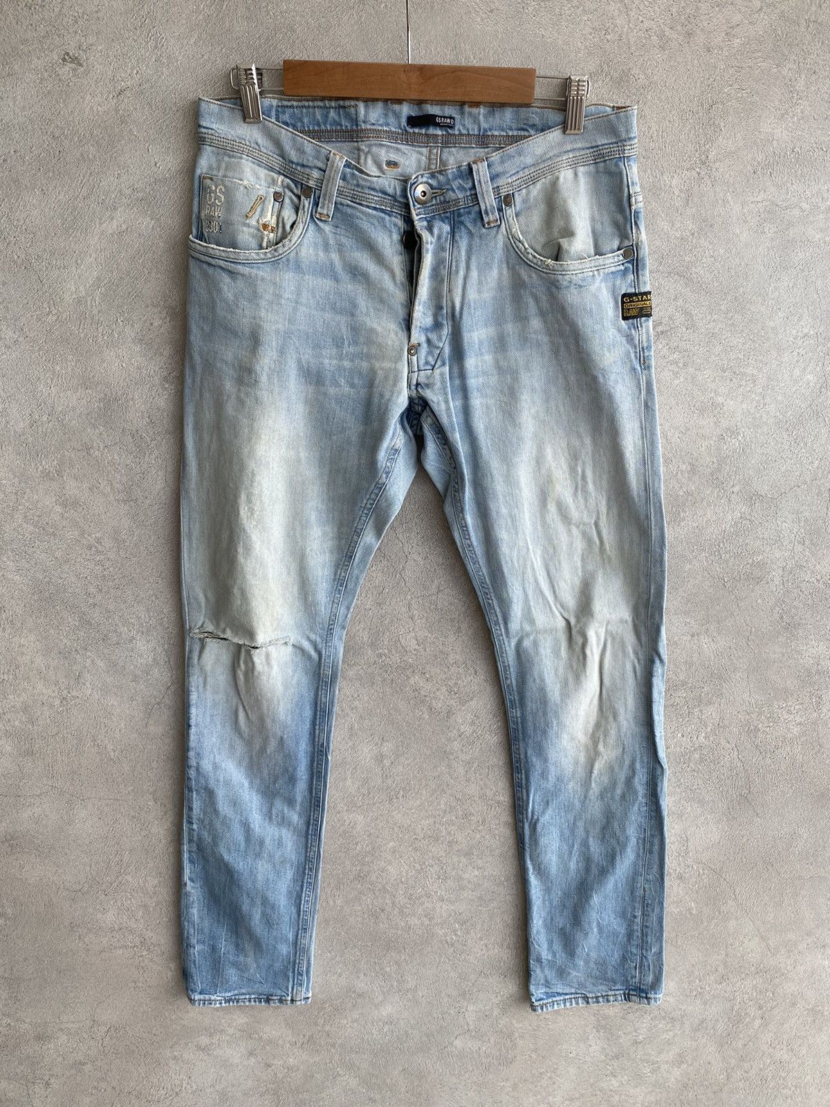 G-Star G Star Raw 3301 Distressed Denim Size US 32 / EU 48 - 1 Thumbnail