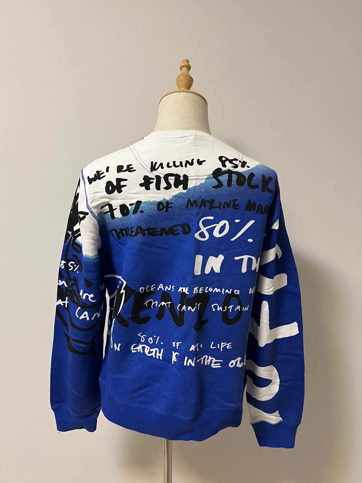 Kenzo Kenzo Ocean Letter Print Sweatshirt Runway Edition K9 Size US XL / EU 56 / 4 - 5 Thumbnail