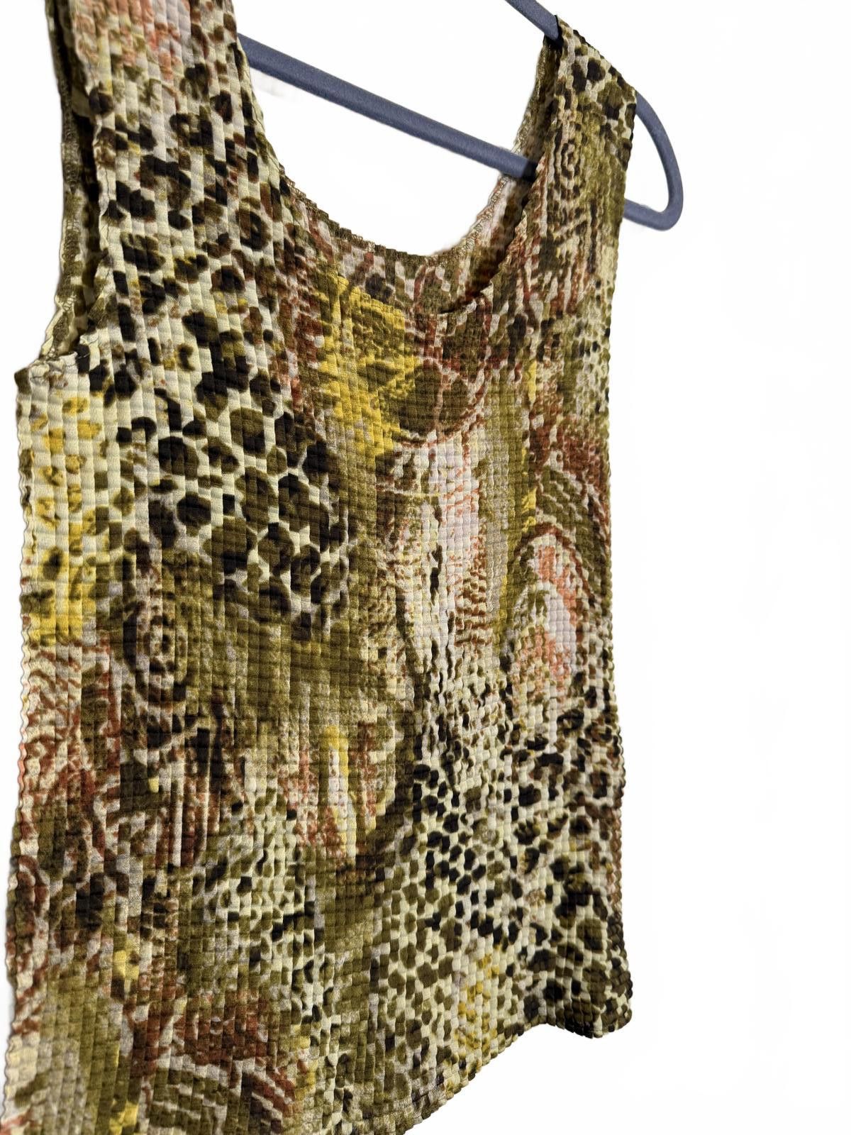 Nicole Club Women Y2K Crinkle Stretchy Tank Top Size L / US 10 / IT 46 - 1 Thumbnail