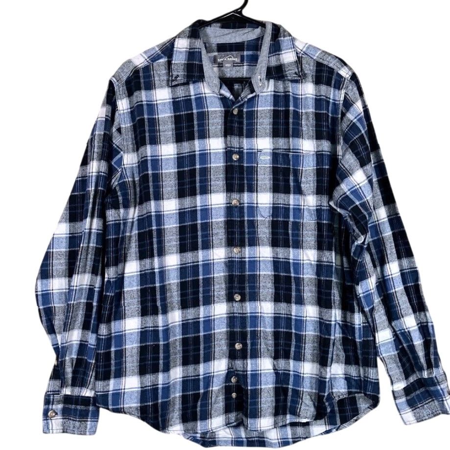 Eddie Bauer Eddie Bauer Mens Shirt Blue Black Plaid Flannel Button Down Long Sleeve Large Size US L / EU 52-54 / 3 - 2 Thumbnail