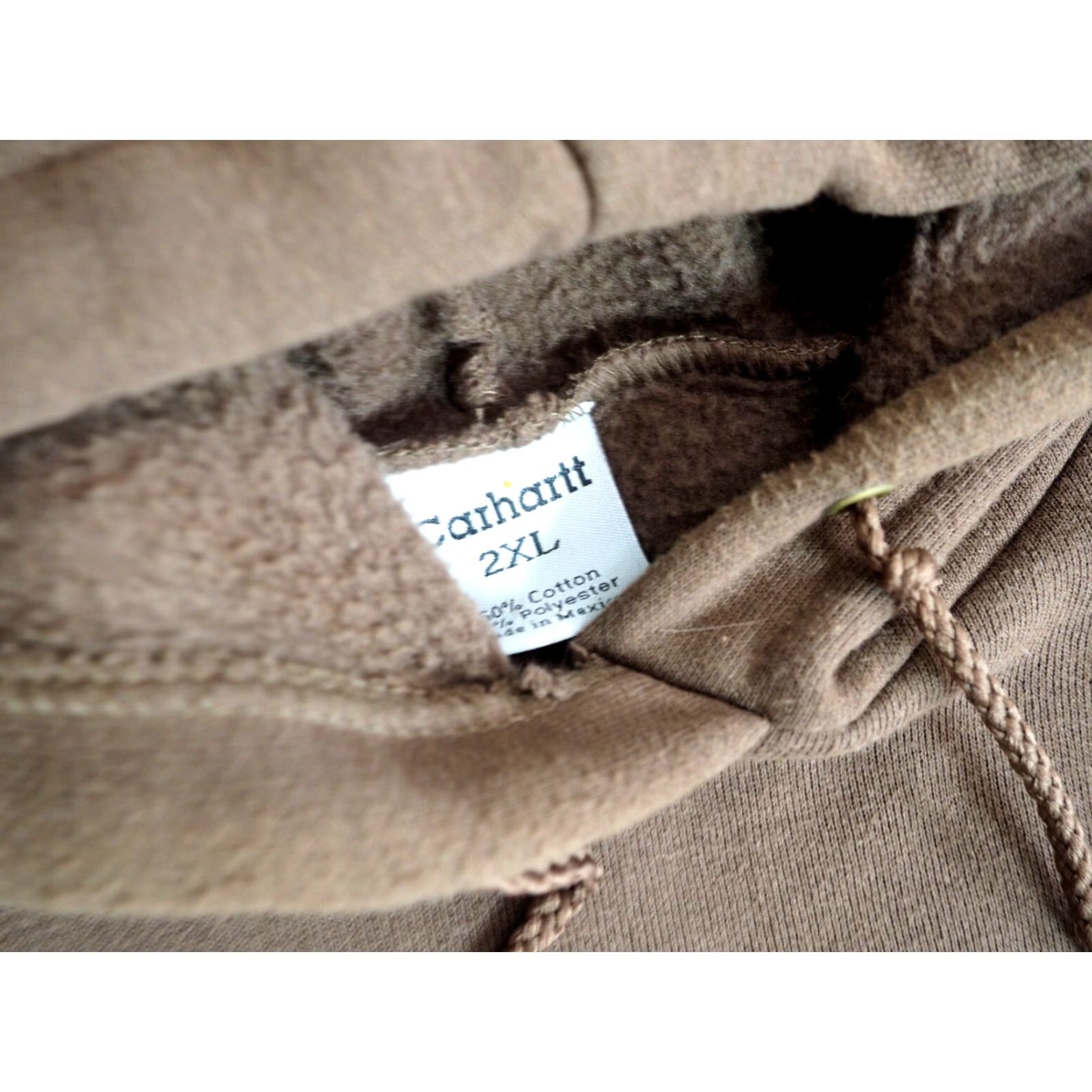 Carhartt VTG Carhartt Hooded Sweatshirt 2XL Brown 90s Logo Pullover Mens Hoodie Size US XXL / EU 58 / 5 - 4 Thumbnail
