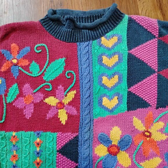 Other Vintage Lord Isaacs Cottage Core Granny Crewneck Sweater Size M / US 6-8 / IT 42-44 - 1 Thumbnail
