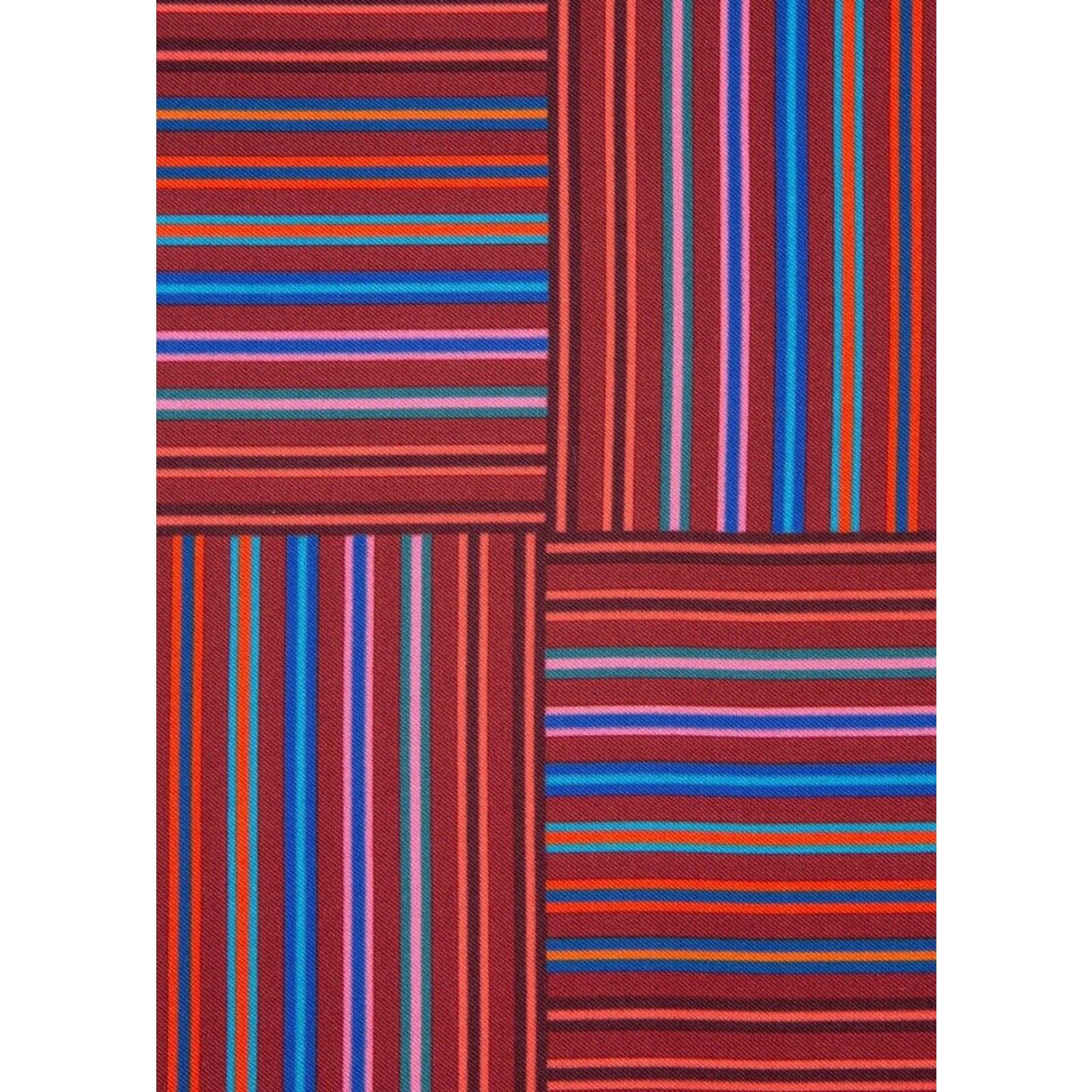 Paul Smith NWT Paul Smith Silk Block Striped Pocket Square, Italy Size ONE SIZE - 3 Thumbnail