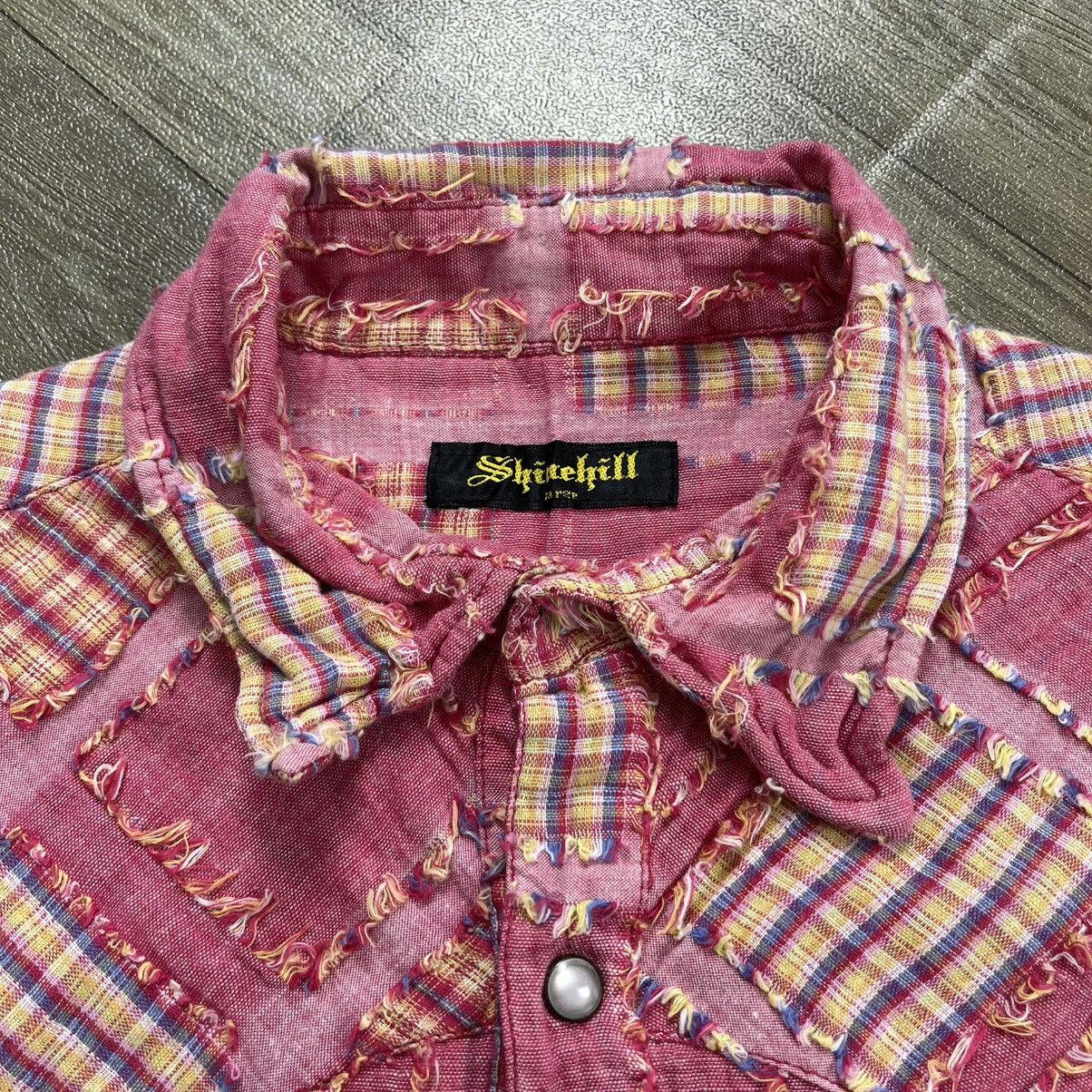 Beauty Beast 2000s Shinehill Patchwork Plaid Western Distressed Vtg Style Size US M / EU 48-50 / 2 - 7 Thumbnail