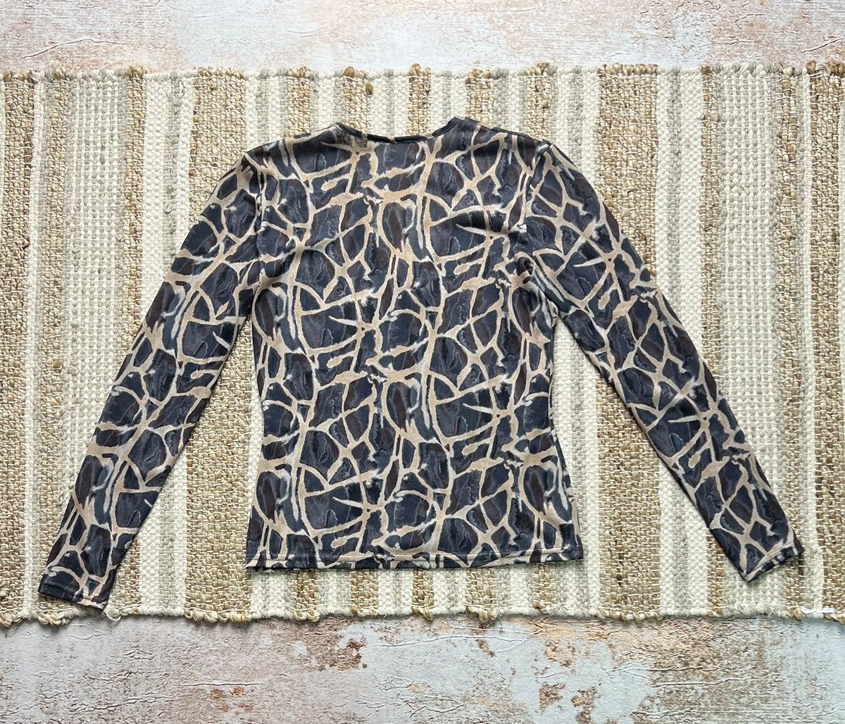20471120 × Vintage Vintage abstract mesh long sleeve Size S / US 4 / IT 40 - 4 Thumbnail