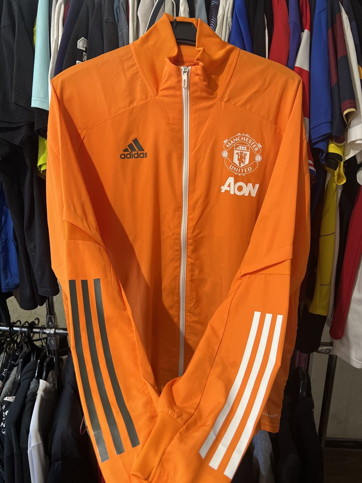 Adidas × Vintage 2020/2021 ADIDAS MANCHESTER UNITED FC TRAINING TRACK JACKET Size US L / EU 52-54 / 3 - 4 Thumbnail