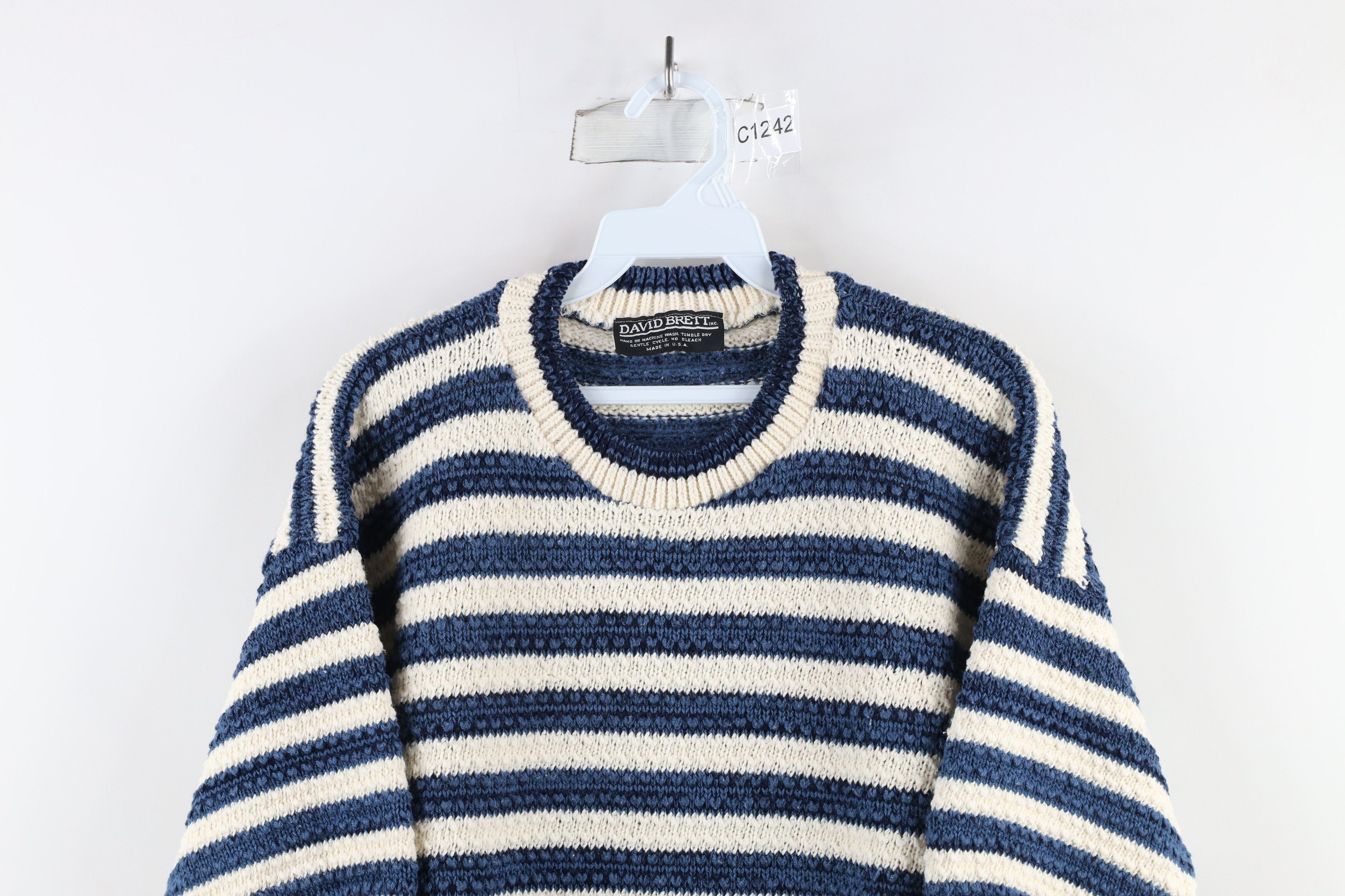 Vintage Vintage 90s Streetwear Knit Short Sleeve Sweater USA Size US M / EU 48-50 / 2 - 2 Thumbnail