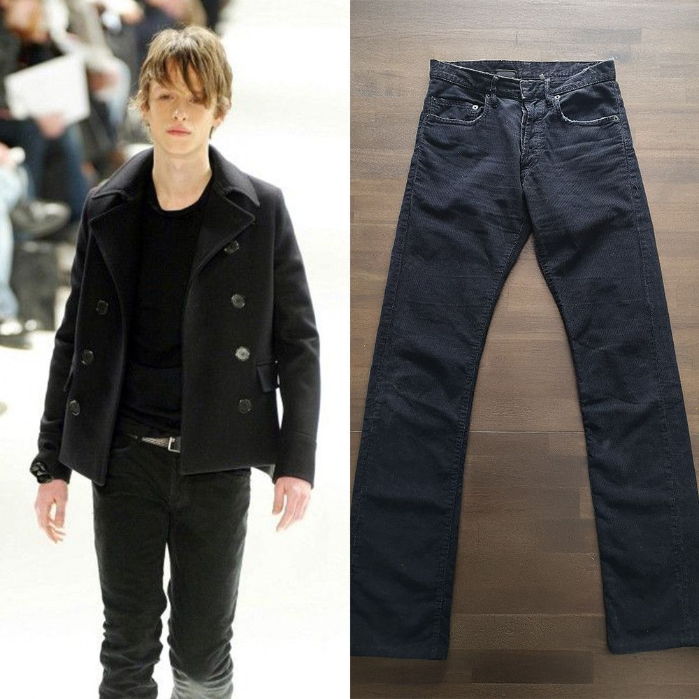 Dior × Hedi Slimane Dior Homme AW04 VOTC Dark Gray Corduroy Denim