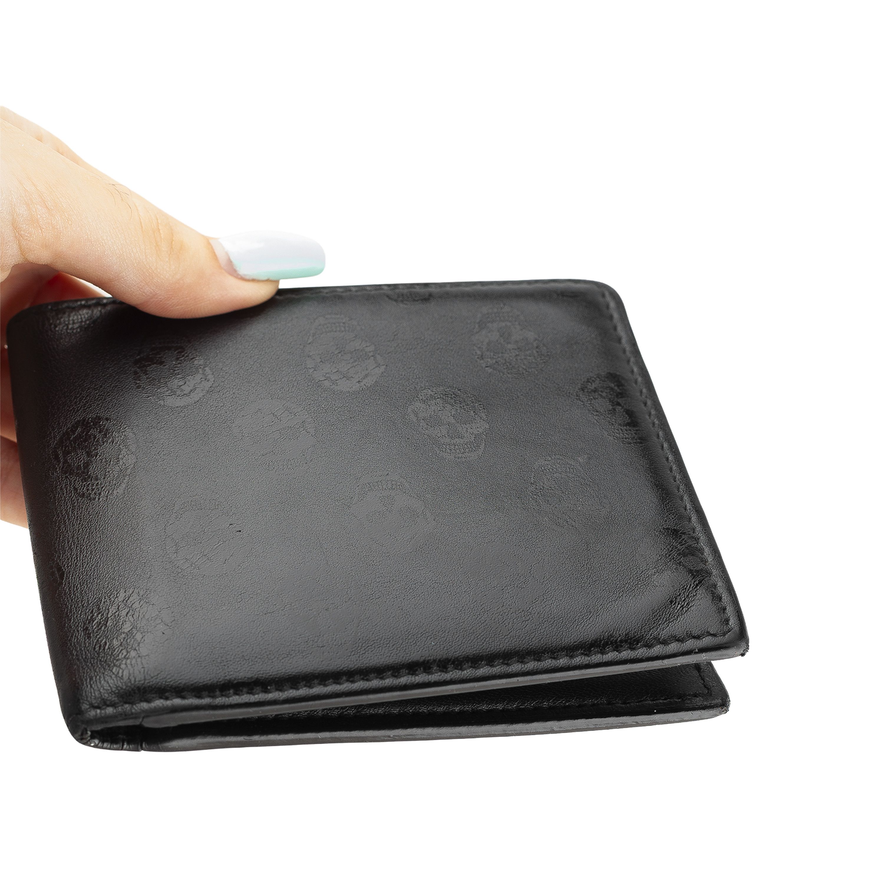 Alexander McQueen Alexander McQueen 2021 Biker Black Skull Wallet Size ONE SIZE - 7 Thumbnail