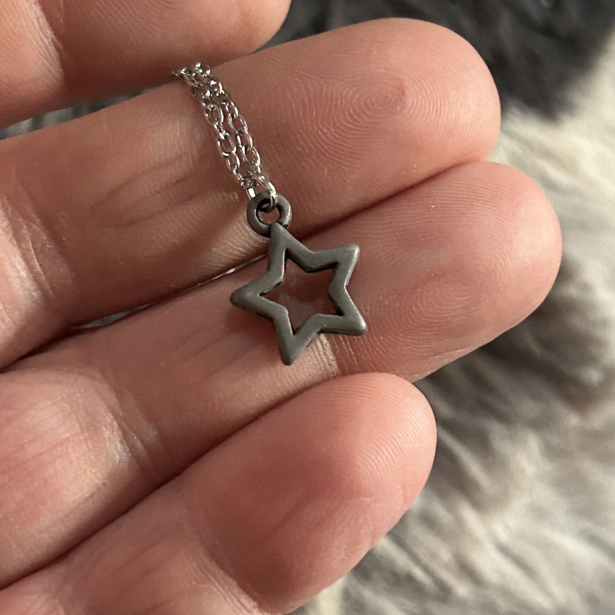 Handmade Handcrafted painted cast metal star pendant necklace Size ONE SIZE - 6 Thumbnail