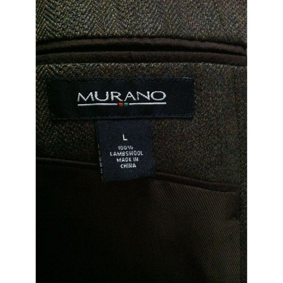 Murano MURANO MENS NEW DARK 100% LAMBSWOOL JACKET BLAZER SIZE: L Size US L / EU 52-54 / 3 - 4 Thumbnail