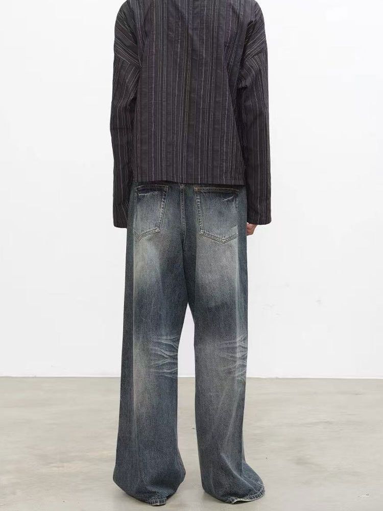 Vintage American retro whiskered loose jeans for men Size US 32 / EU 48 - 4 Thumbnail