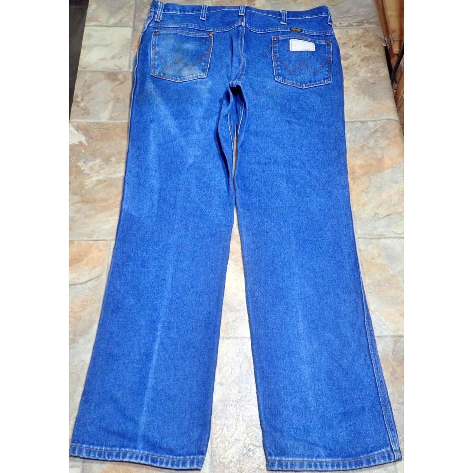 Wrangler VINTAGE 80s Wrangler Mens Regular Fit Straight Leg Denim Jeans 38x30 Southwestern USA Mens Size US 38 / EU 54 - 3 Thumbnail
