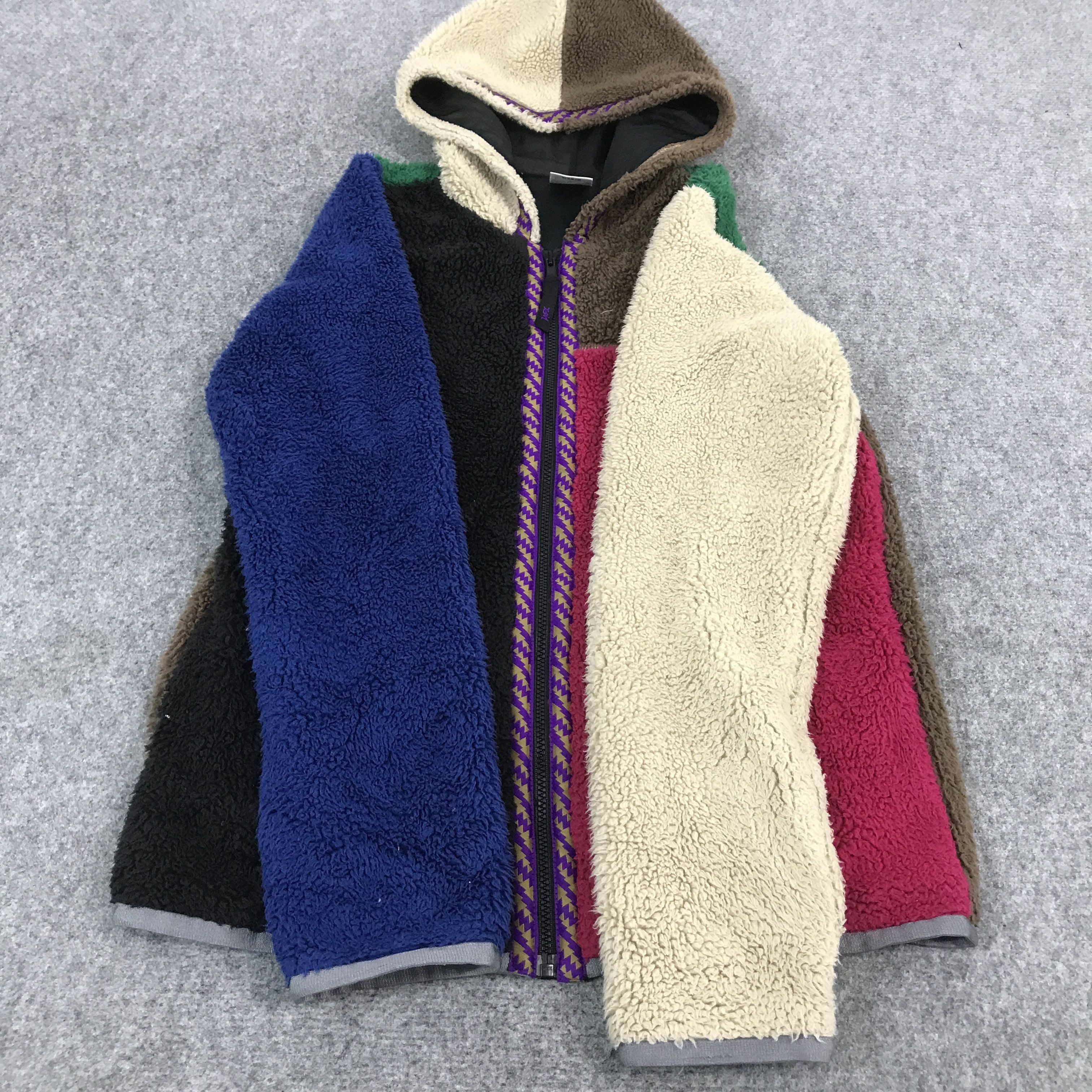 X GIRL FLEECE SHERPA MULTICOLOU HOODIES JACKET