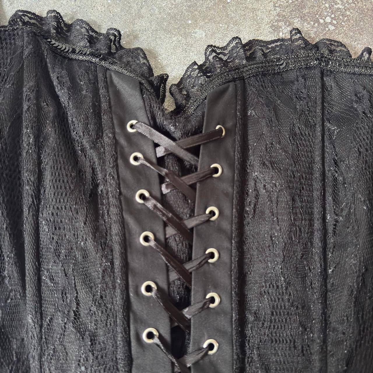 Opium Y2K Vintage Gothic Pleated Corset Dress