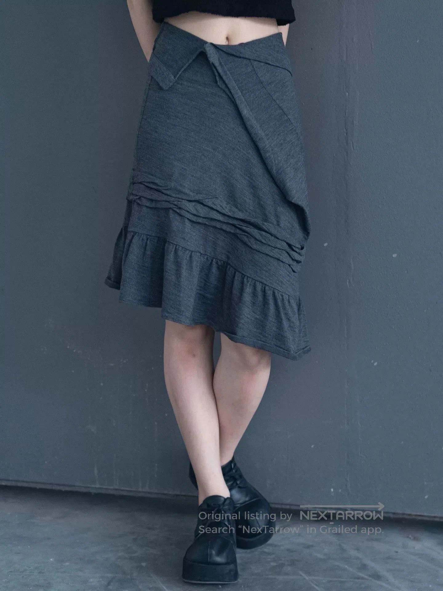 Junya Watanabe junya watanabe gray irregular wool skirt. Size US 27 - 3 Thumbnail