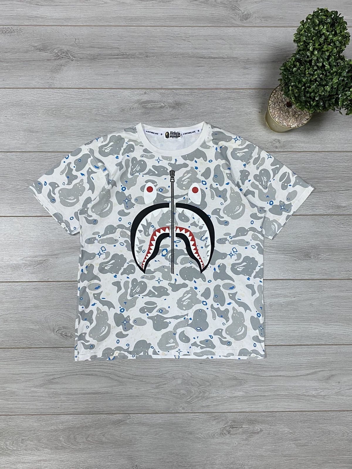 Bape shark glow over print t-shirt