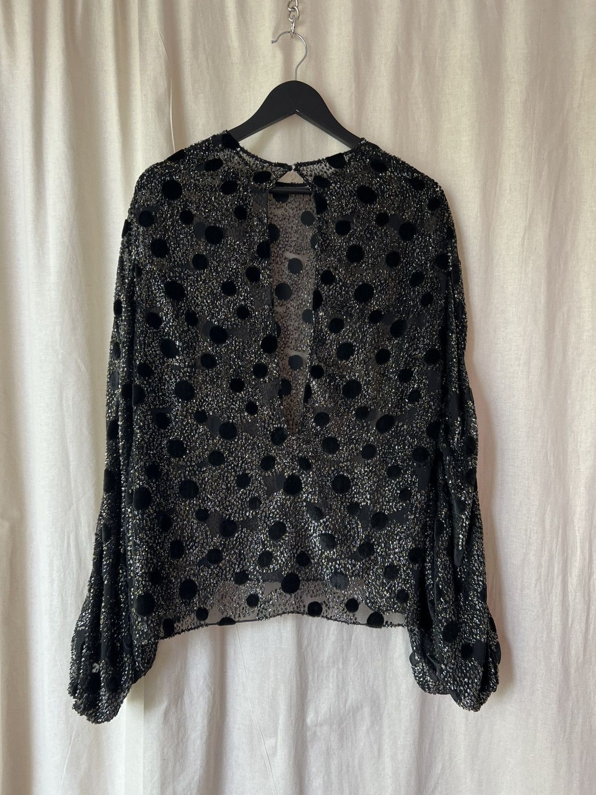 Saint Laurent Paris 2017 Saint Laurent Polka Dot Blouse Size M / US 6-8 / IT 42-44 - 6 Thumbnail