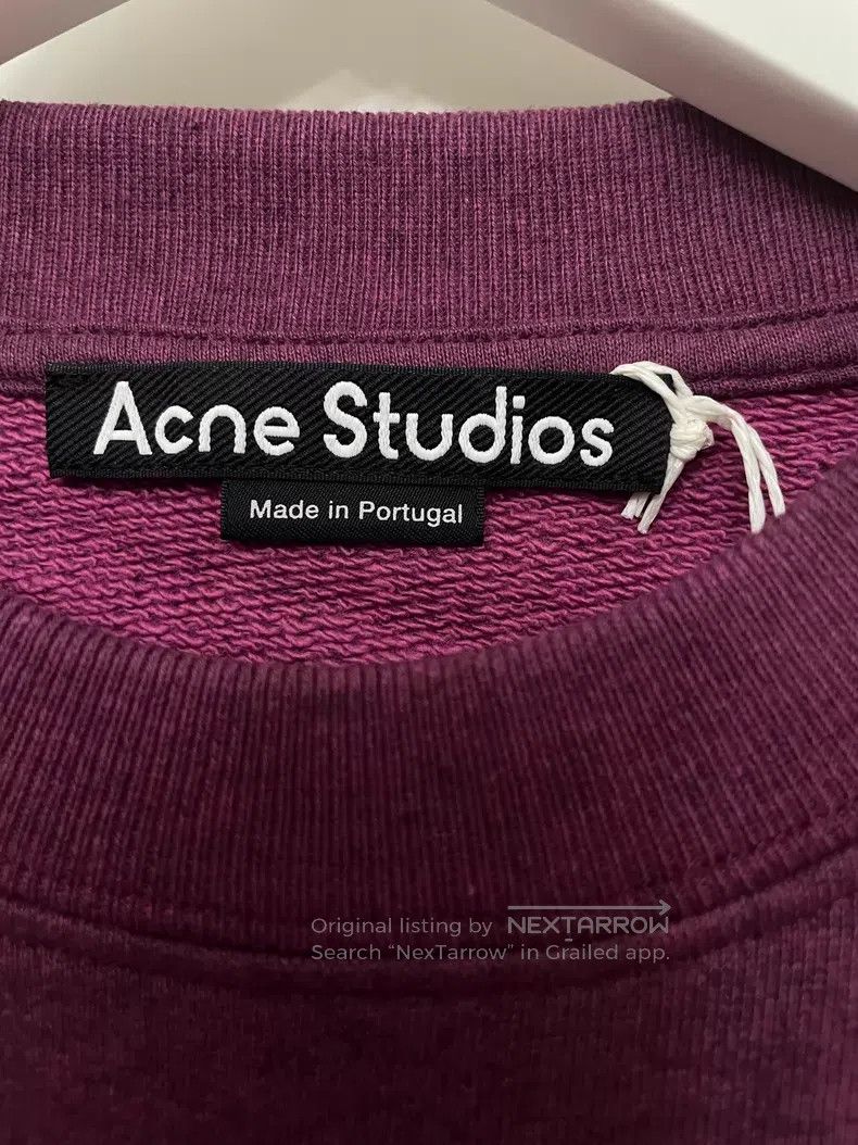 Acne Studios Acne Studios Purple Red Crew Neck Fleece Cotton Sweatshirt Size US XXS / EU 40 - 3 Thumbnail