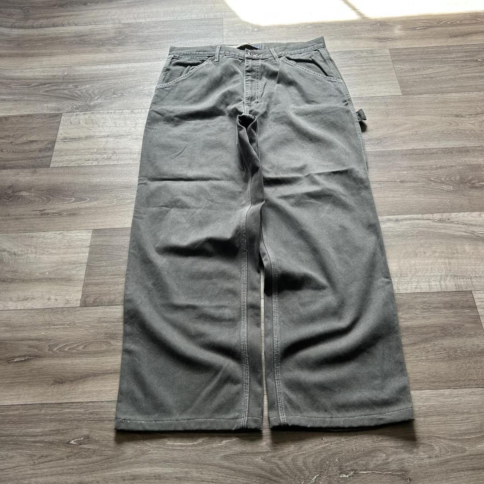Gap Vintage y2k Moss Green Baggy Carpenter Gap Pants Jeans 38x34 Size US 34 / EU 50 - 3 Thumbnail