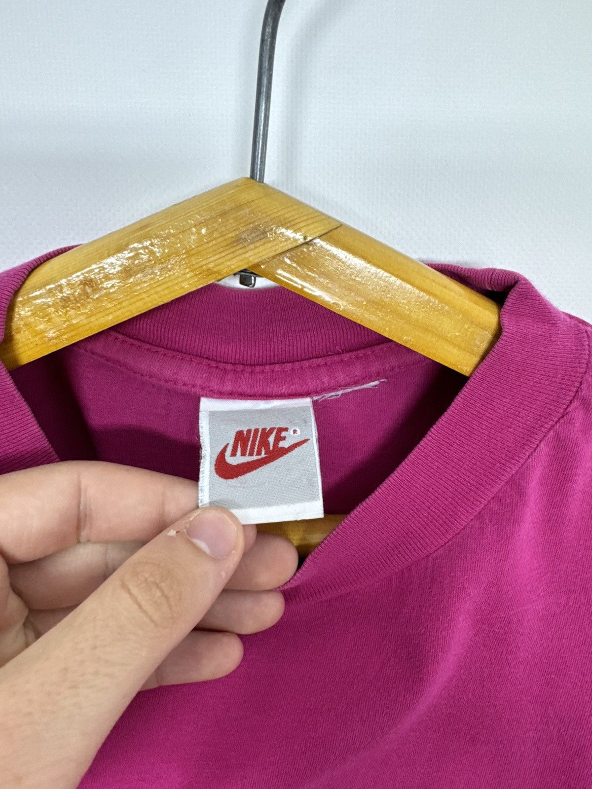 Nike Vintage 1980s Nike Blue Tag Swoosh Shirt Single Stitch Size US M / EU 48-50 / 2 - 12 Thumbnail