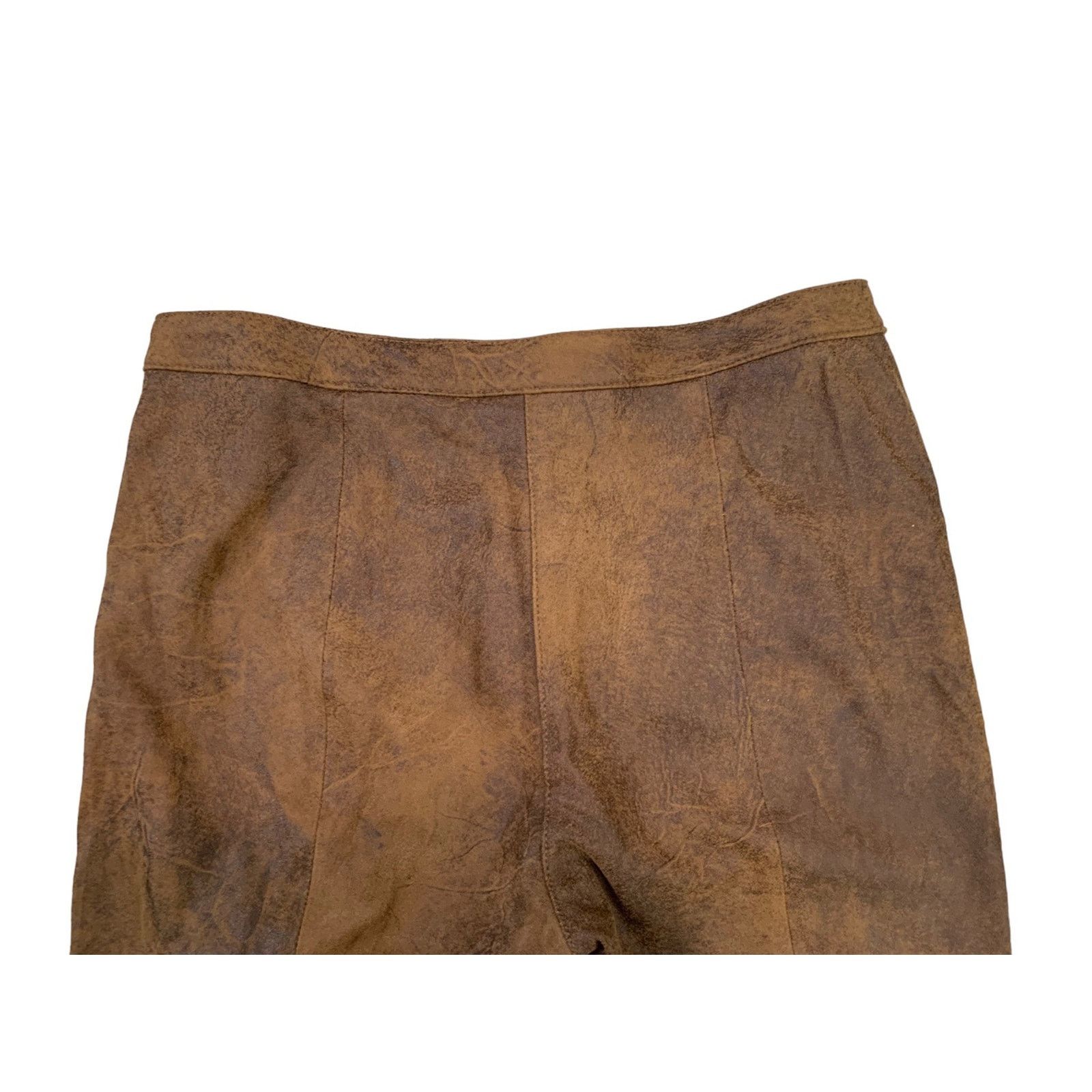 & Other Stories PHILOSOPHY Women's Faux Suede Pants Size 6 Straight Leg Y2K Size 30" / US 8 / IT 44 - 4 Thumbnail
