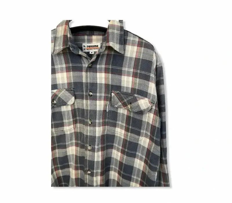Flannel × Renoma Vintage Renoma Plaid Tartan Button Up Shirt Size US M / EU 48-50 / 2 - 2 Thumbnail