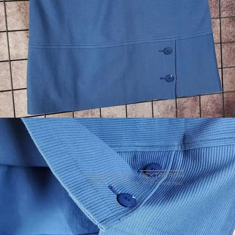 Dior Embroidered Blue Midi Skirt for Women .