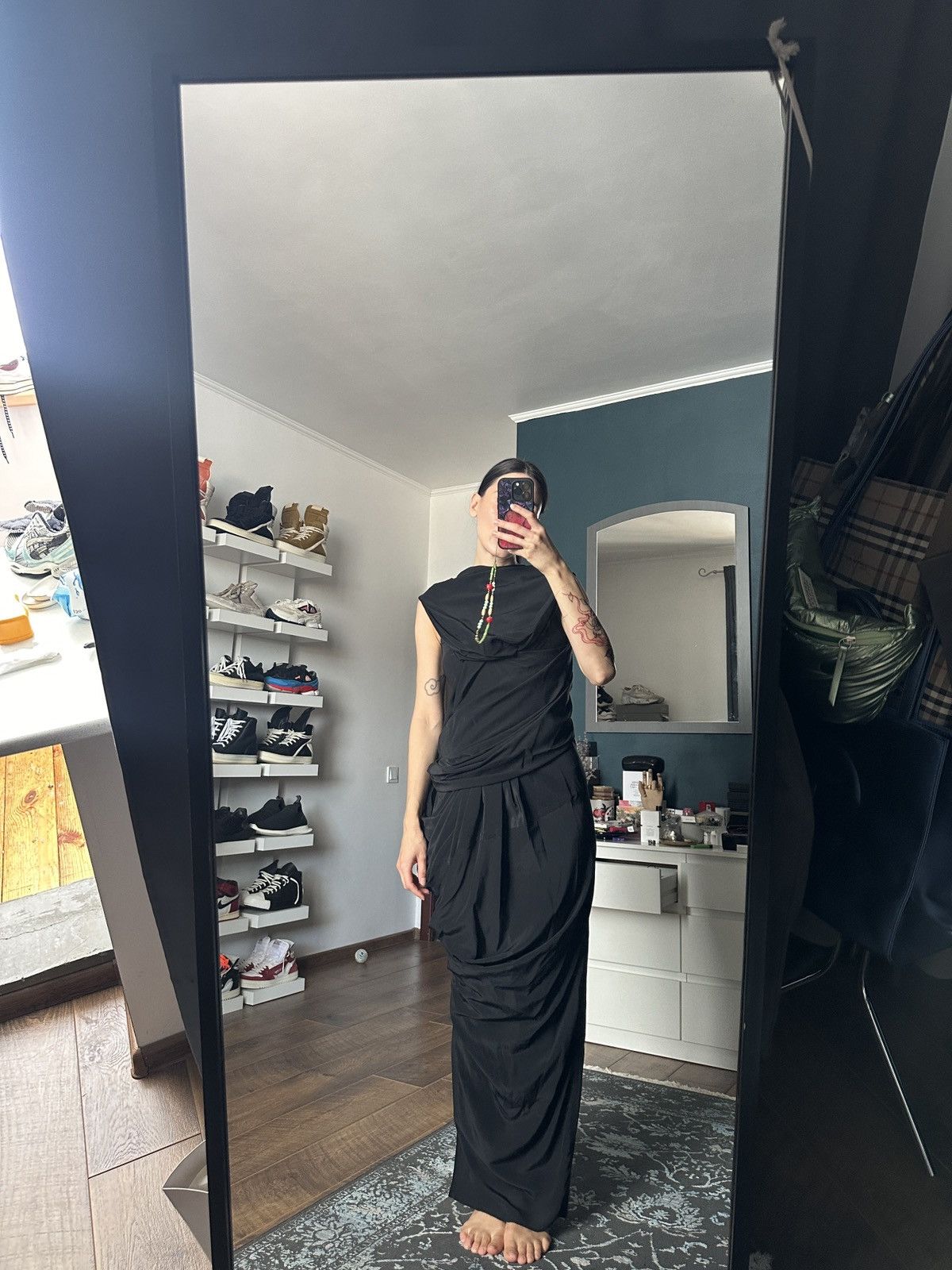 Rick Owens Rick Owens Sisyphus FW18 Drapped Maxi Dress Size S / US 4 / IT 40 - 12 Thumbnail