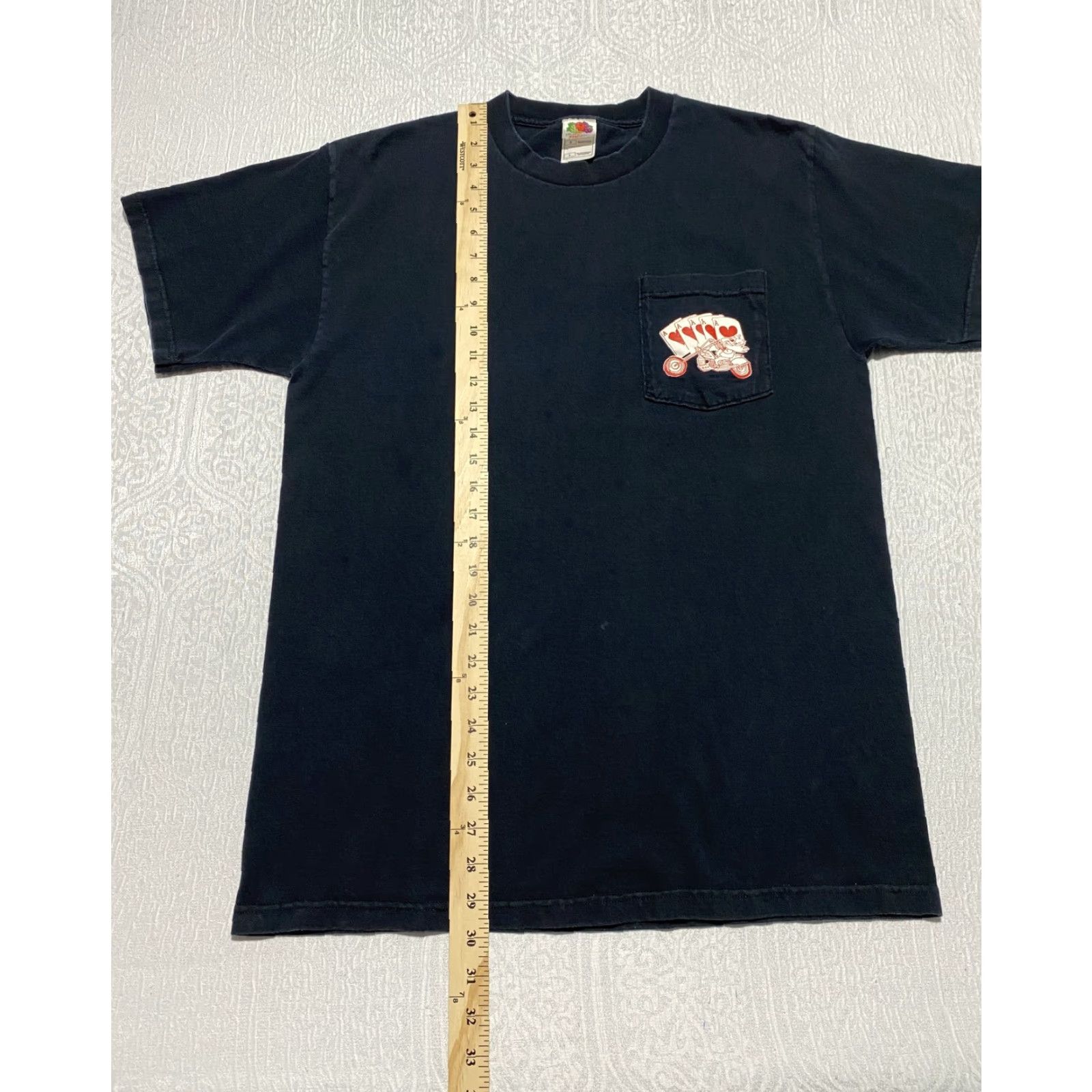 Fruit Of The Loom VINTAGE Odd Fellow Poker Run Shirt Mens Large Black Motorcycle Biker 2002 Tee 00s Size US L / EU 52-54 / 3 - 4 Thumbnail