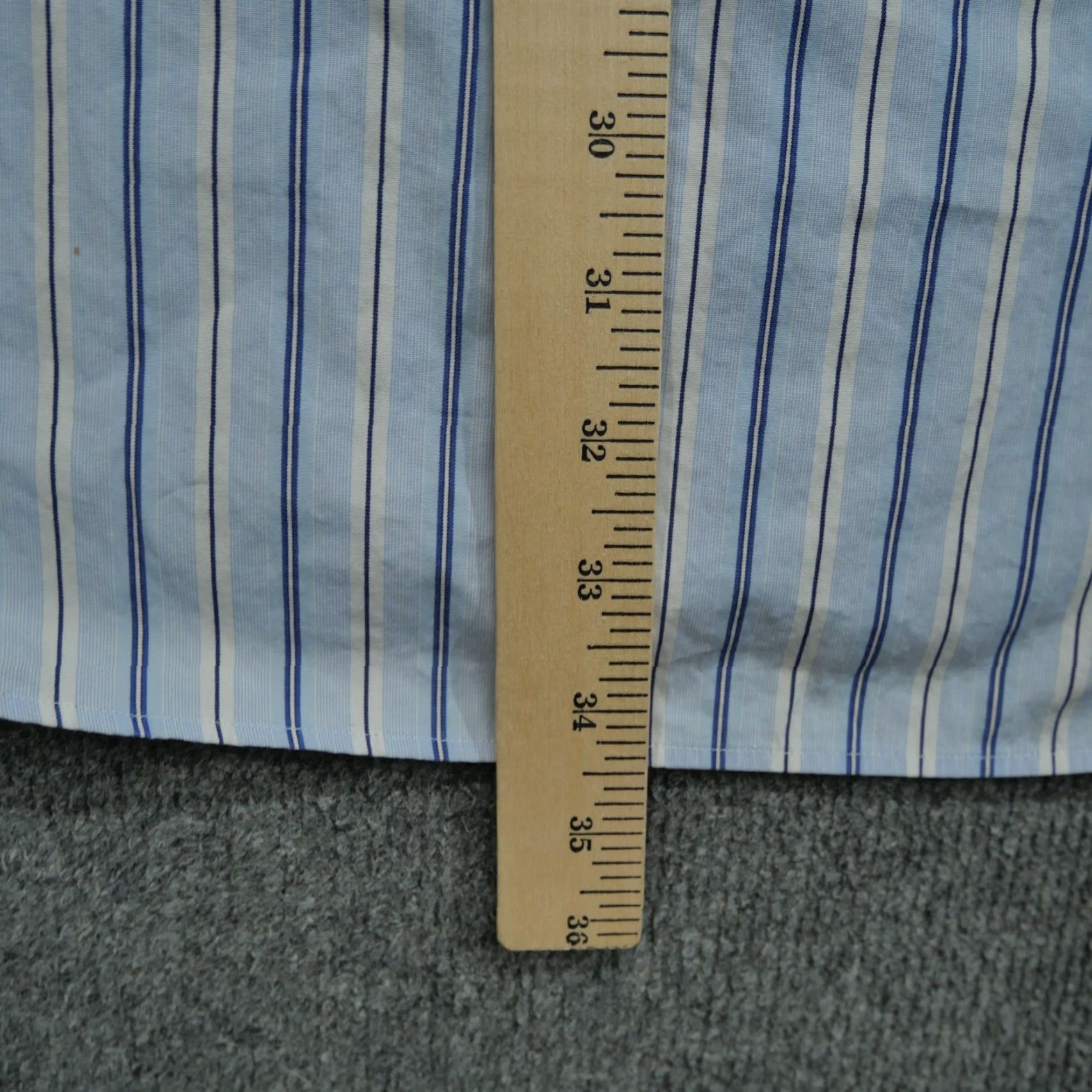 Polo Ralph Lauren Ralph Lauren Shirt Mens 17 32 33 Blue White Striped Button Down Knit Cotton Logo Classic Preppy Casual Size US XS / EU 42 / 0 - 8 Thumbnail