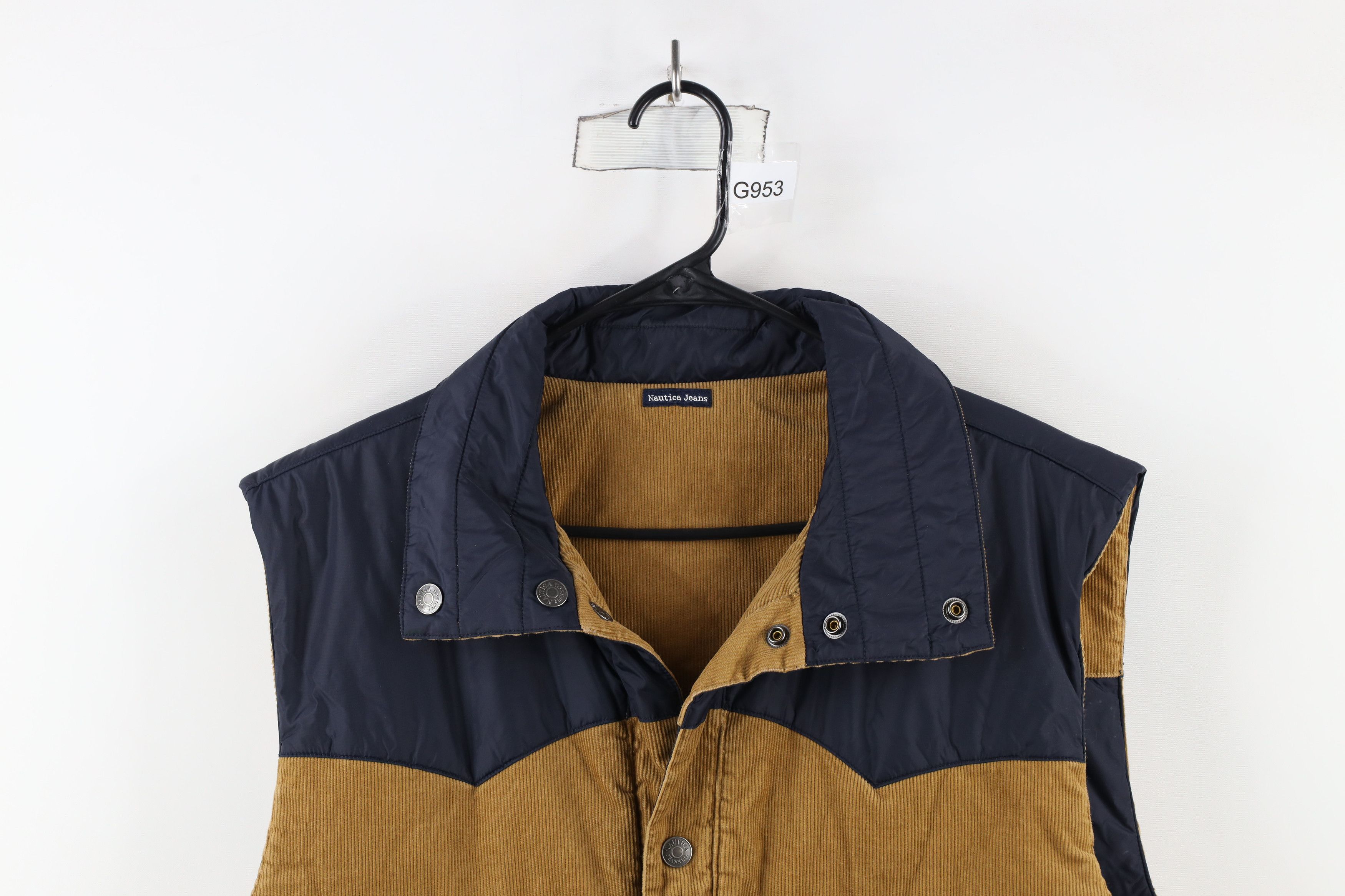 Nautica × Vintage Vintage 90s Nautica Reversible Corduroy Puffer Vest Jacket Size US XL / EU 56 / 4 - 13 Thumbnail