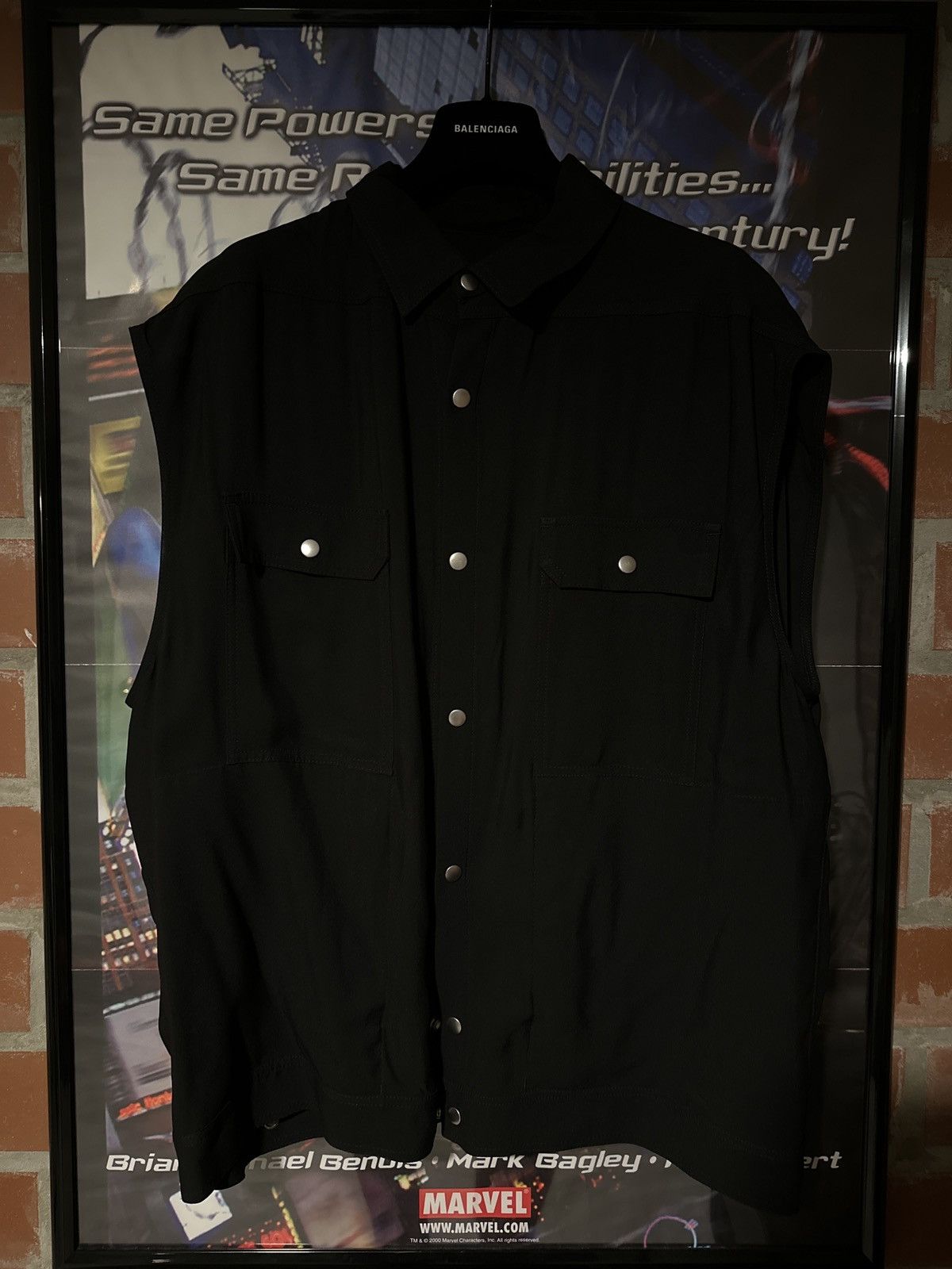 image of Rick Owens Phlegethon ‘21 Vest in Black, Men's (Size Medium)